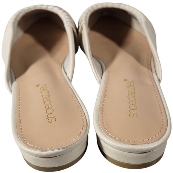Shoedazzle Kheo Pointed Toe Mule Flats Bone 8 NIB - Picture 7 of 16